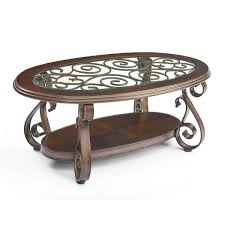 Classical Oval Glass Coffee Table