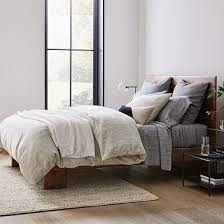 washed melange jacquard duvet cover