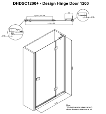 1950mm High Hinged Shower Door