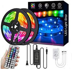 Amazon Com Led Strip Lights 32 8ft Rgb 300leds Waterproof Light Strip Kits With Infrared 44 Key Suitable For Room Tv Ceiling Cupboard Bar Home Decoration Home Improvement