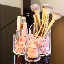 makeup organizer with brush holder