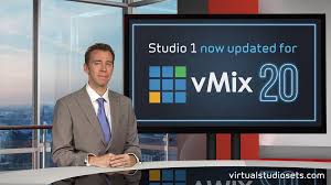 Conjuntos de estúdio virtual - Studio 1 e Studio 1B agora estão atualizados para vMix 20.. O vMix 20 agora permite que até 10 camadas sejam usadas em conjuntos virtuais (anteriormente