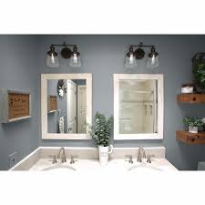 Other bathroom vanity mirror features to keep in mind are fog. Farmhouse Bathroom Vanity Mirror 24x31 Whitewash Set Of 2 Drakestone Designs