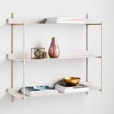 Floating Lines Metal Wall Shelf 3 Tiered