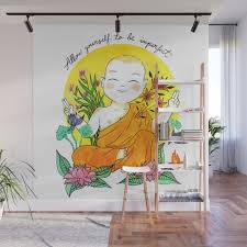 The Buddhist Monk Wall Mural By Camila