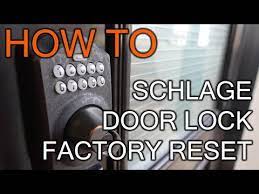how to reset a schlage door lock a