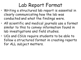school chemistry lab report   Science Department Lab Report Format       UCLA Center X