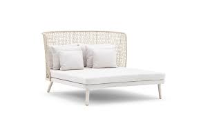 By taking risks, such as adding white dining chairs and blue ones in unison, you get to create a space that stands out effortlessly. Outdoor Living Emma Daybed High Backrest Varaschin