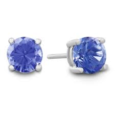 2 carat tanzanite stud earrings