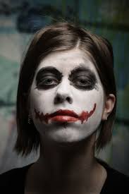 woman with joker makeup free stock photo