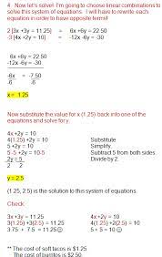 solving systems of equations real world