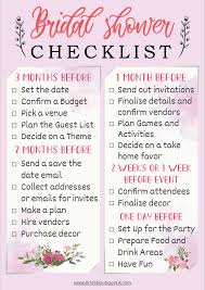 the ultimate bridal shower checklist