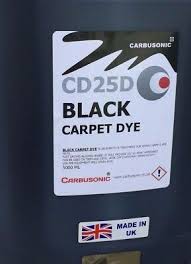 black carpet dye interior renovation