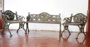 Cast Iron Garden Bench Antique