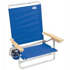 Rio Brands Classic Portable Lightweight 5 Position Aluminum Lay Flat Folding Beach Lounge Chair Pacific Blue Target