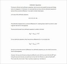 Arithmetic Sequences Graphing Linear