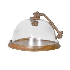 Glass Dome Cloche Cake Stand From
