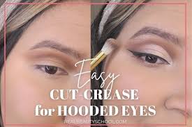 cut crease hooded eyes step by step