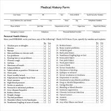 Blank Medical History Form Omfar Mcpgroup Co