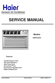 Haier air conditioner fault codes. Haier Hwr10xc6 Service Manual Pdf Download Manualslib