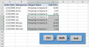 7 Keyboard Shortcuts For Selecting Cells And Ranges In Excel