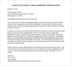 Ideas of Writing A Recommendation Letter For Scholarship    