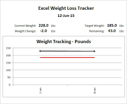 weight loss chart template 9 free