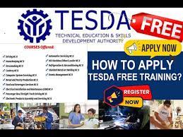 tesda courses apply now how to enroll