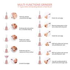 manicure pedicure nail file drill kit