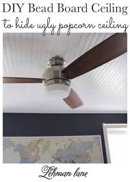 diy bead board ceiling to hide an