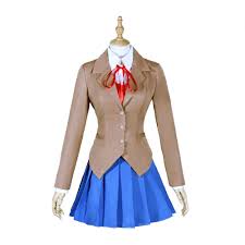 Us 29 45 5 Off Doki Doki Literature Club Cosplay Costume Ddlc Monika School Uniforms Outfits Suits Full Set Coat Shirt Tie Skirt Vest In Game
