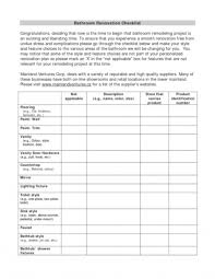 Kitchen Remodel Checklist Excel Budget