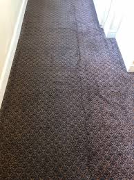 the hallway carpet leading to the rooms
