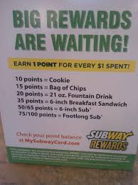 What Can I Get With Subway Points Michael Toomim