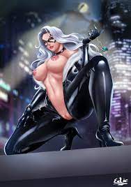 black cat and felicia hardy (marvel and 1 more) drawn by exlic | Danbooru