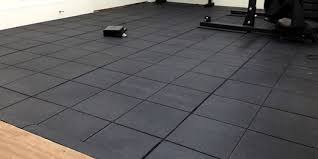 home gym with rubber matting easily