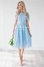 We have all the dress styles and designs you can think. Ice Blue A Line Stunning Lace Modest Dress Modest Bridesmaids Dresses With Sleeves Modest Dresses And Modest Skirts For Church Neesee S Dresses