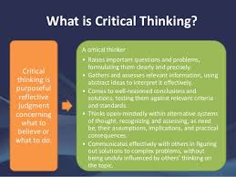 Reflective Journal Week       Anthropology   Critical Thinking Critical thinking  questioning and creativity as components of intelligence