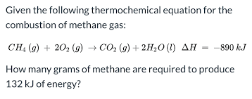 Following Thermochemical Equation