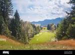 A summer day at Kokanee Springs Golf Resort golf course with view ...