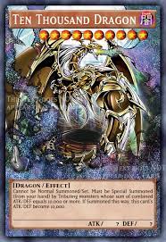 Was that before konami got the exclusive license to the trading card game, bandai had made their own version of the game with their own cards. Ten Thousand Dragon Yugioh Orica Secret Rare Proxy Altered Art Fanmade Yu Gi Oh Individual Cards Toys Hobbies