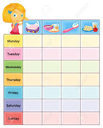 Illustration Of A Daily Routine Chart