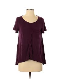 Details About Melrose And Market Women Purple Short Sleeve Top M