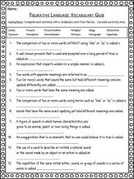 Figurative Language Worksheets Definition Examples