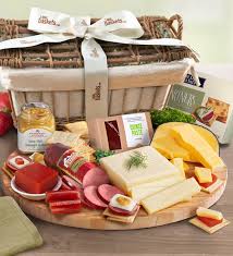deluxe epicurean meat cheese gift basket