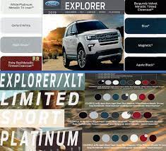 Ford Explorer Paint Charts