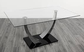 Peake Glass And Chrome Dining Table