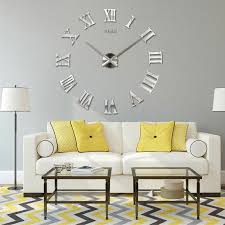 Diy 3d Wall Clock Roman Numerals Large