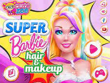 super barbie hair and makeup barbie games
