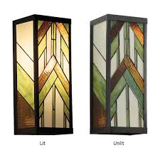 Stained Glass Wall Lantern Sconce